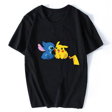 Load image into Gallery viewer, Surprised Pikachu Vaporwave Japanese Cotton Men Cool Anime Pokemon T-shirt Aesthetic Harajuku Streetwear Camisetas Hombre