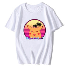 Load image into Gallery viewer, Surprised Pikachu Vaporwave Japanese Cotton Men Cool Anime Pokemon T-shirt Aesthetic Harajuku Streetwear Camisetas Hombre