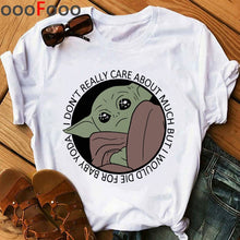 Load image into Gallery viewer, Baby Yoda Mandalorian Cute Anime T Shirt Men/women Bebe Yoda Funny Cartoon T-shirt Kawaii Tshirt Fashion Top Tees Male/female