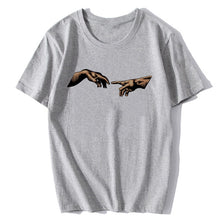 Load image into Gallery viewer, Michelangelo Hands T Shirt Ulzzang Vintage Women-men Aesthetic Tshirt 90s T-shirt Aesthetic Camisetas Grunge Unisex Harajuku New