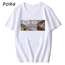 Load image into Gallery viewer, Michelangelo Hands T Shirt Ulzzang Vintage Women-men Aesthetic Tshirt 90s T-shirt Aesthetic Camisetas Grunge Unisex Harajuku New