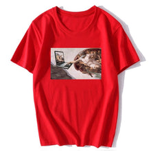 Load image into Gallery viewer, Michelangelo Hands T Shirt Ulzzang Vintage Women-men Aesthetic Tshirt 90s T-shirt Aesthetic Camisetas Grunge Unisex Harajuku New