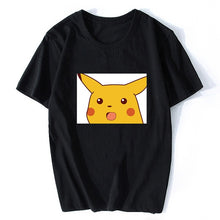Load image into Gallery viewer, Surprised Pikachu Vaporwave Japanese Cotton Men Cool Anime Pokemon T-shirt  Aesthetic Harajuku Streetwear Camisetas Hombre
