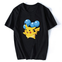 Load image into Gallery viewer, Surprised Pikachu Vaporwave Japanese Cotton Men Cool Anime Pokemon T-shirt  Aesthetic Harajuku Streetwear Camisetas Hombre
