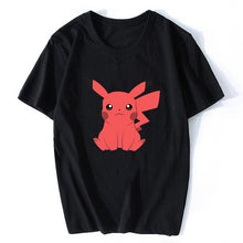 Load image into Gallery viewer, Surprised Pikachu Vaporwave Japanese Cotton Men Cool Anime Pokemon T-shirt  Aesthetic Harajuku Streetwear Camisetas Hombre
