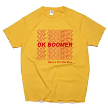 Load image into Gallery viewer, OK Boomer T Shirt - New Thing New Ideas Quote Funny TShirt 100% Cotton EU Size Casual Crew Neck Camenist
