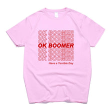 Load image into Gallery viewer, OK Boomer T Shirt - New Thing New Ideas Quote Funny TShirt 100% Cotton EU Size Casual Crew Neck Camenist
