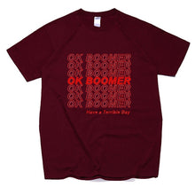 Load image into Gallery viewer, OK Boomer T Shirt - New Thing New Ideas Quote Funny TShirt 100% Cotton EU Size Casual Crew Neck Camenist
