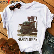 Load image into Gallery viewer, Baby Yoda Mandalorian Cute Anime T Shirt Men/women Bebe Yoda Funny Cartoon T-shirt Kawaii Tshirt Fashion Top Tees Male/female
