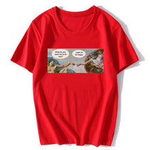 Load image into Gallery viewer, Michelangelo Hands T Shirt Ulzzang Vintage Women-men Aesthetic Tshirt 90s T-shirt Aesthetic Camisetas Grunge Unisex Harajuku New
