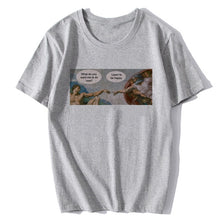 Load image into Gallery viewer, Michelangelo Hands T Shirt Ulzzang Vintage Women-men Aesthetic Tshirt 90s T-shirt Aesthetic Camisetas Grunge Unisex Harajuku New
