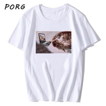 Load image into Gallery viewer, Michelangelo Hands T Shirt Ulzzang Vintage Women-men Aesthetic Tshirt 90s T-shirt Aesthetic Camisetas Grunge Unisex Harajuku New

