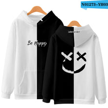 Load image into Gallery viewer, kpop hoody Smiley face hoodie Devil smile face shirt Black White off Hoodies Sweatshirts Men Women hip-hop Bboy fashion Hoodies

